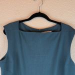 MM.LaFleur  Teal dress sz 16 career minimalist modest knee length square neck Photo 5
