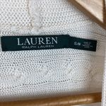 Ralph Lauren  White Cable Knit Open Front Cardigan Sweater S/M Photo 5