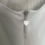 Betsey Johnson Scuba Crepe Faux Wrap Dress White size 10 Ruffle Bridal Summer Photo 7