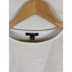 Alfani  White Fringe Textured Tshirt Size PM Photo 2