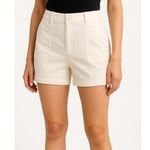 FRNCH NWT Paris Off White Button Waist Jamie Shorts Size Medium Photo 0