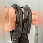 Kate Spade  Chocolate Brown Suede Patent Leather Shoulder Bag Photo 3