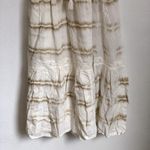 Aerie NWT  Sz XS Beachy Tiered Maxi Dress Tan Ivory Coastal Boho Vacation Lace Photo 7