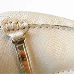 Naturalizer  Vegan Leather Loafer Women’s Size 7.5 Beige‎ Metallic Sheen Embossed Photo 7