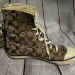 Coach - Logo High Tops - Shearling Lined - 8.5 - Brown Photo 3