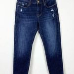 frame denim Frame Le Garçon Crop in Covant Dark Wash Distressed Ankle Cropped Jeans Size 26 Photo 0