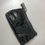 Burberry Cosmetics Bag Black Patent Leather Zip Travel Logo Womens Small *Flaw Photo 4