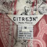 Citron Of Santa Monica Vintage Silk Blend Floral Beach Cover Up Size Medium Red Photo 1