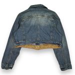 Vintage Y2K Denim Cropped Jacket Womens 14/16 (Large)‎ Blue Photo 1