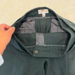 Carven forest green front slit pants trousers capri crop size 40 Photo 7