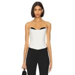 Rozie Corsets Corset Top in White & Black Medium New Womens Strapless Photo 11