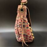 Lucky Brand Janis Wool Blend Brown Leather Southwestern Boho Flap Crossbody Bag Photo 4