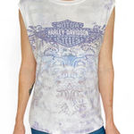 Harley Davidson Vintage Harley-Davidson Purple Lewiston, Idaho Graphic Sleeveless Shirt Tank Photo 0