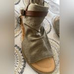 blowfish  Malibu Women Canvas Open Toe Slingback Flat Sandals Brown Green sz 8 Photo 9
