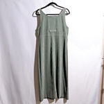 Amanda Smith VTG 90s Green Overall Dress Teacher Solid Petite M Midi Academia Photo 1