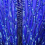 Laurence Kazar Vintage New York Sequin Dress Womens PM Petite Used Blue Silk Photo 12