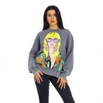 ZARA  Women’s Oversized Pop Art Graphic Icon Sweatshirt Gray/Multi Size L NWOT Photo 1