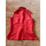 Liz Claiborne JACKET by Crazy Horse  Deep Red  Sleeve  Less Button Up Women’s Shi Photo 6