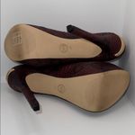 Michael Kors  Milan Platform Peep Toe Heels Burgundy Snakeskin Print Women’s 9 Photo 10