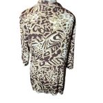 Chico's Travelers Women Open Side Pockets Animal Print Jacket Size 2 Large Photo 2