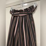 Xhilaration Black & Brown Vertical Striped Belted Paperbag Waist Pants - XS Photo 10