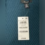 Alfani Ribbed Knit Mock Dual Zip Kale Green Sweater Size M Modern Academia NWT Blue Size M Photo 6