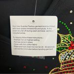Quacker Factory New‎  Top Women’s XXS Black Christmas Shirt Stocking Rhinestones Photo 4