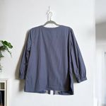 Oscar de la Renta Oscar an Company Cotton Top. Blue W/ White Embroidery. Photo 1