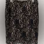 INC International Concepts Black Lace Overlay Pencil Skirt Size 10 Photo 0