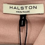 Halston Heritage  Structured Mini Dress Cocktail Party V Neck Light Pink 2 Chic Photo 5