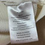 Dolan White Ribbed V Neck Puff Sleeve Floral Lace Mesh Top Women's XS Photo 5