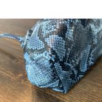 Snakeskin Print Shoulder Bag Purse Bottega Inspired Clutch Style Faux Leather Photo 6