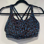 Lululemon Blue black and brown patterned ‎ energy bra Photo 0