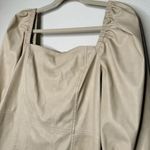 7 For All Mankind Nude Vegan Leather Mini Dress Photo 8