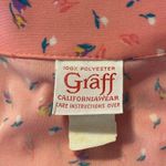 Vintage 70s bright pink tulip floral print button up blouse Size M Photo 7