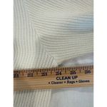 L.L.Bean  Long Sleeve Turtleneck Zip Up Sweater 100% Cotton Cream Women's Size L Photo 6