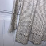 Athleta  Taupe and White Striped Athletic Long Sleeve Photo 3