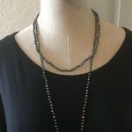 Necklace Glass Beads w/ Gold Ring & Seed Glass Bead Tassel 150 cm LONG NEW Photo 4