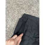 Flax  Linen Pants Black Women’s S Lagenlook Wide Tapered Leg Flowy Zip Button Photo 11