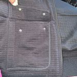 prAna Minx Bomber Jacket S pockets black textured stretchy warm mock collar zip Photo 10