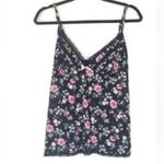 Laura Ashley  Women Camisole Top Multicolor Floral Spaghetti Strap V-Neck Size L Photo 3
