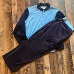 Sag Harbor  Blue and Navy Velour tracksuit set Photo 0