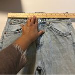 ZARA Relaxed Fit Light Wash Distressed Denim Straight Leg Jeans Buckle Back 2 Photo 9