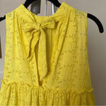 Lisa Marie Fernandez Floral Tiered‎ Dress yellow mini dress with pockets Size 4 Photo 4