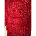 NWT WinterSilks red silk Multi Woven tweed collarless blazer coat size XL Photo 13
