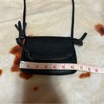 Macy's Black Textured Pleather Bag with Zipper Closure Photo 8