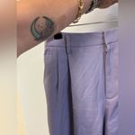 Vintage Pleated Trousers – Lavender 95% Silk 5% Wool | 26” Waist Green Photo 2