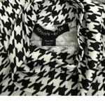 Boston Proper  Black White Houndstooth Ruched Side Turtleneck Shirt Size XS Photo 2