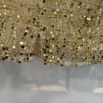 Nasty Gal NWT Gold Check Sequin Mini Skirt Split Holiday Party Photo 4