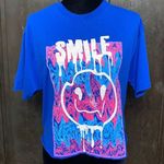 Hope Means Nothing - cut off Blue Radical Smiley T-Shirt - size Medium Photo 0